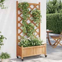  Planter Brown Solid fir wood, iron Large Planters Planter - $150.49