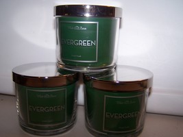 Lot of 3 White Barn Evergreen Scented Jar Candle with Lid- Limited Edition Scent - £22.81 GBP