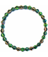 NEW ANGELA MOORE GREEN BLUE PINK YELLOW ORANGE NECKLACE - $49.49