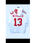 NEW YORK GIANTS BECKHAM JR #13 Hoodie Sweet Shirt - Long Sleeve COLOR: W... - $96.04 CAD