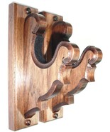 Walnut Wood Gun Rack Hangers Antique Rifle Shotgun Sword Old Style Wall ... - $744.05 MXN