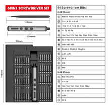Cordless Electric Screwdriver Set 68 in 1 Precision Screwdriver Set Magn... - $47.08