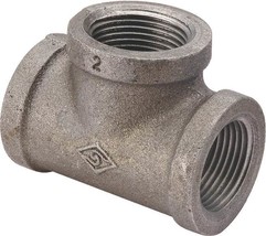 New Lot (6) 2&quot; Inch Black Iron Pipe Threaded Tee Fittings Plumbing 6101430 - £73.12 GBP