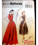 Butterick 4919 Retro &#39;52 Halter Dress Misses 6-8-10-12 - £18.87 GBP