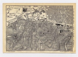 1913 Original Antique Map Of Vicinity Of Certosa Di Bologna Monastery / Italy - £19.46 GBP