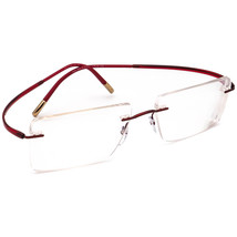 Silhouette Eyeglasses 5523 70 3040 Titan Red Rimless Frame Austria 55[]1... - $199.99