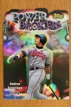 1998 Topps Power Brokers REFRACTOR Andres Galarraga PB2 Die Cut Braves Baseball - $4.94