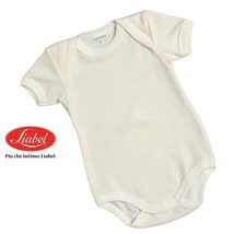 Liabel 05321B407 Baby Short Sleeve Half Body In Wool And Cotton - $262.09 MXN