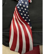 American Flag Man’s Tie , 100% Silk Made In USA, “American Traditions”. - £8.27 GBP