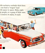 1958 International Trucks Persimmon Red Advertisement Automobilia Wagon ... - $41.13 CAD