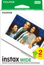 Fujifilm instax Wide Instant Film, 20 Exposures, White, New Packaging - £30.36 GBP