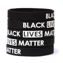 5 Black Lives Matter Wristbands - Silicone Awareness Wrist Band Bracelets - $13.52 CAD