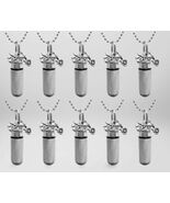 Set Of TEN Custom Engraved Brushed Silver Motorcycle Cremation Urn Neckl... - $75.00