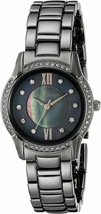 Anne Klein Women&#39;s AK/2161GMRT Premium Crystal Accented Gunmetal Bracelet Watch - £36.17 GBP