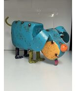 Whimsical Colorful Metal Dog Art Welding 6.5” Tall And 12” From Tail To ... - $629.88 MXN