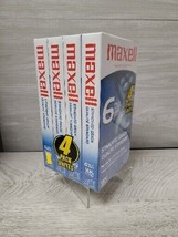 Maxell GX-Silver T-120 4-Pack Blank Vhs Cassette Tapes New Sealed Nos Nib - £8.09 GBP