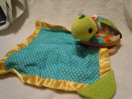 Infantino Turtle Teether Velour Security Blanket Toy - £3.11 GBP