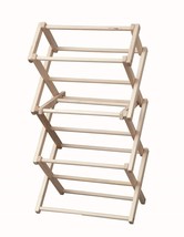 37½&quot; Amish Drying Rack - Collapsible Solid Wood Laundry Clothes Hanger Usa Made - £75.92 GBP