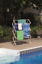 Large Folding Drying Rack Amish Handmade - 40W X 60H X 19½D Maple Laundry Usa - $173.99