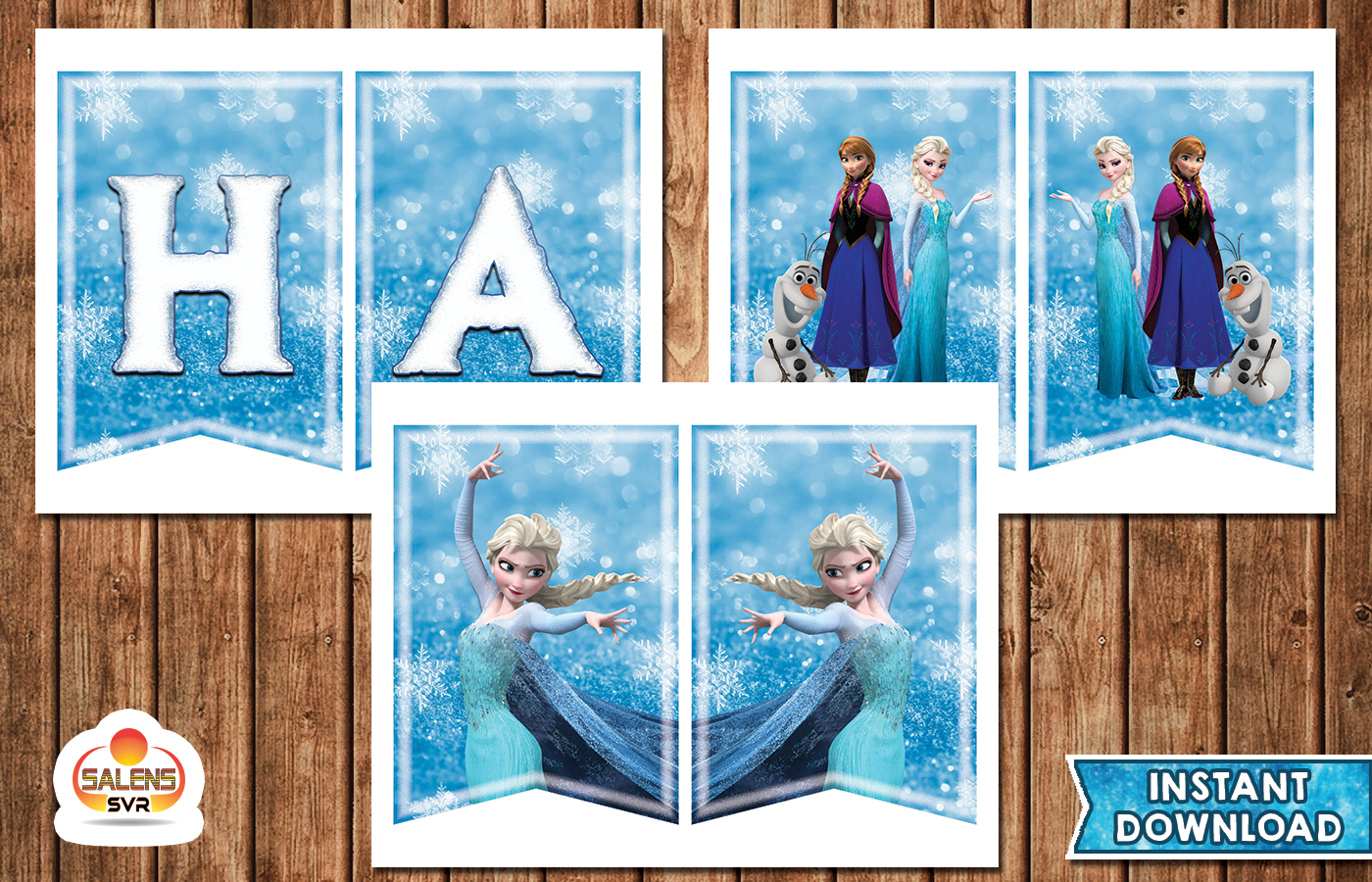 Happy Birthday Frozen Printable Banner - and similar items