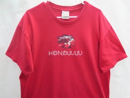 VTG Nike Honolulu Marathon 2003 Red T Shirt Mens XL Running Race USA Made - £36.53 GBP