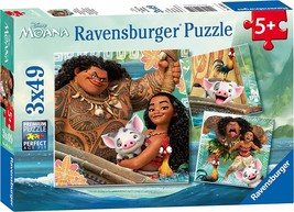 Ravensburger Disney Moana  Born to Voyage 49 Piece Jigsaw Puzzle Pack of 3 - £15.78 GBP