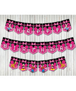 Happy Birthday Minnie Mouse Printable Banner - Instant Download - £3.00 GBP