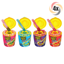 4x Packs New Juicy Drop Gummy Dip &#39;N Stix Chewy Sticks &amp; Sour Gel Candy 3.4oz - £13.83 GBP