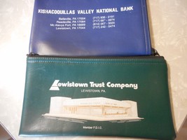 Vintage Zippered Deposit Bags Bank Pouches Lewistown Trust Kishacoquilla... - $10.00