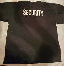 NEW WITHOUT TAGS MILITARY STYLE BLACK UNISEX 3XL SECURITY T-SHIRT XXXL - $19.57