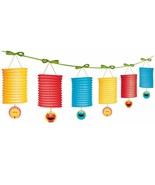 Sesame Street Birthday Paper Lantern Garland Birthday Decorations Elmo New - $168.68 MXN