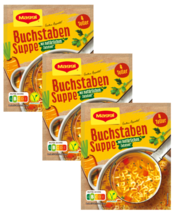 Maggi instant ALPHABET Soup with vegetables-3ct./12 servings -FREE US SH... - $10.88