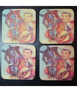 Singing Cowboy with Horse and Guitar Set of 4 Neoprene Beverage Coasters - $28.26 CAD