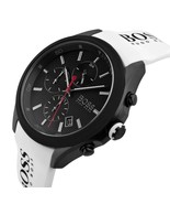 Hugo Boss Watch HB1513718 Velocity Men&#39;s White Rubber Strap Watch ~2 YR ... - £101.05 GBP