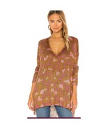 Revolve Womens Small Show Me Your MUMU  Hug me sweater Rosey Leopard Kni... - $94.04
