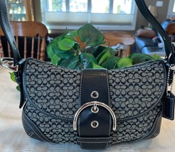 Coach 6818 Soho Mini Signature Flap Shoulder Bag Black Vintage 2006 Exce... - $86.00