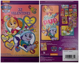 Paw Patrol Best Pup Pals 32 Valentine Cards with Free 8x10 Poster and 35 Stic... - £15.81 GBP
