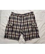 Polo Ralph Lauren Cargo Shorts Plaid Cotton Preppy Drawstring Baggy Men’... - $15.99