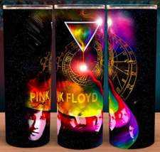 Pink Floyd Darkside of the Moon Rainbow Prism and Time Cup Mug Tumbler 20oz - £15.88 GBP