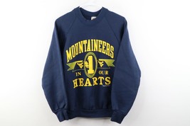 NOS Vtg 80s Mens Small West Virginia University Spell Out Crewneck Sweatshirt - £55.34 GBP