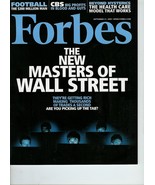 Forbes September 21, 2009 the New Masters of Wall Street (Single Issue) ... - £18.71 GBP