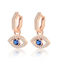 KALETINE Earrings 925 Silver Earrings for Women Blue Main Stone Drop Earrings Fa - £18.76 GBP