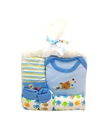 5 PCS BABY GIFT SET FOR BOYS OR GIRLS 0/6 MONTHS (BLUE) - £7.86 GBP