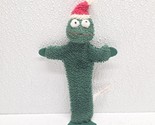 Russ Berrie Green Terrycloth Christmas Frog Plush Flat Poseable Wire Boo... - $49.40