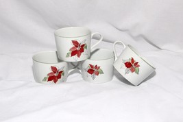 Block Spal Watercolors Poinsettia Cups Christmas Set of 8 - £46.49 GBP