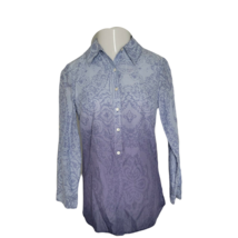 Style &amp; CO. Petite Button Up Collared Shirt ~ Sz 8P ~ Puple ~ Long Sleeve - £17.78 GBP