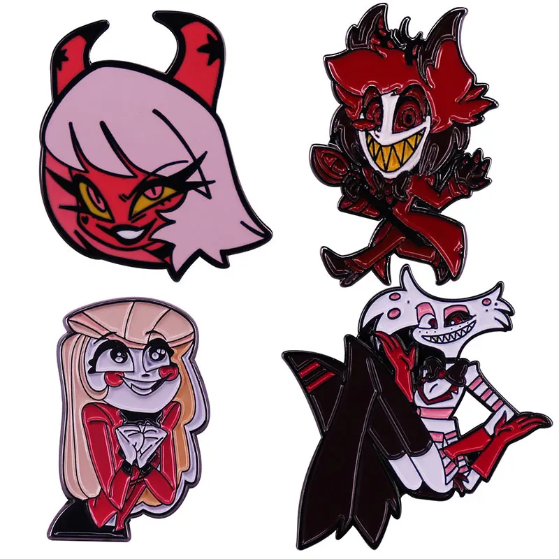 Angel Durst Enamel Pins Collect Fantasy Comedy Hazbin Hotel Brooches Lapel Pins - £6.48 GBP+