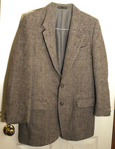 Britain Dunn &amp; Co Harris Gray Mix Color VTG Tweed Herringbone Jacket Blazer 38 - £42.46 GBP