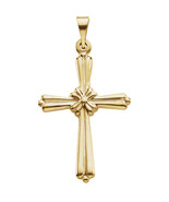 14K Gold Rope Cross - Small Size - £116.63 GBP