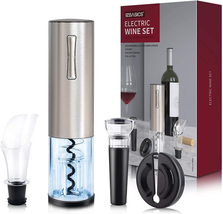 EZBASICS Electric Wine Opener, Automatic Wine Bottle Opener Set with Foil Cutter - £57.60 GBP